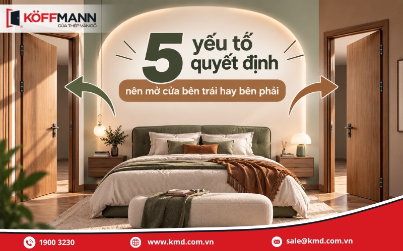 5 yếu tố quyết định nên mở cửa bên trái hay bên phải