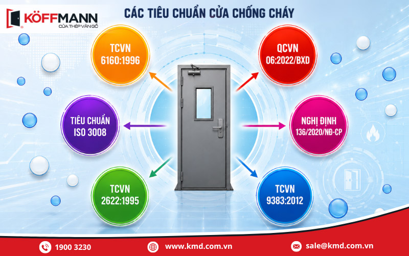 Các tiêu chuẩn áp dụng cho cửa chống cháy