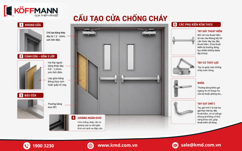 Cấu tạo của cửa chống cháy