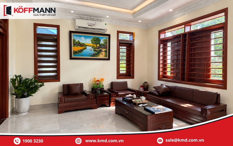 Đặt cây xanh phong thủy trong phòng khách