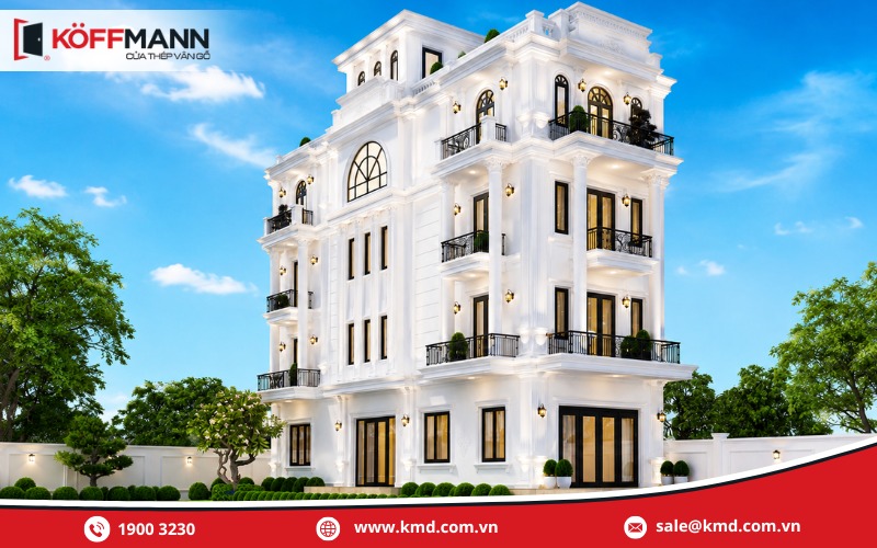 Cửa chính biệt thự bằng nhôm