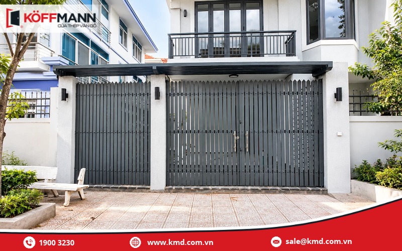 Mẫu cửa cổng nhôm