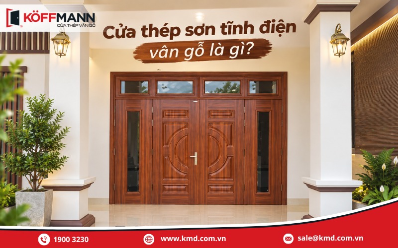 Cửa thép vân gỗ sơn tĩnh điện là gì?