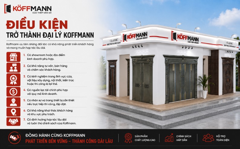 Điều kiện trở thành đại lý Koffmann