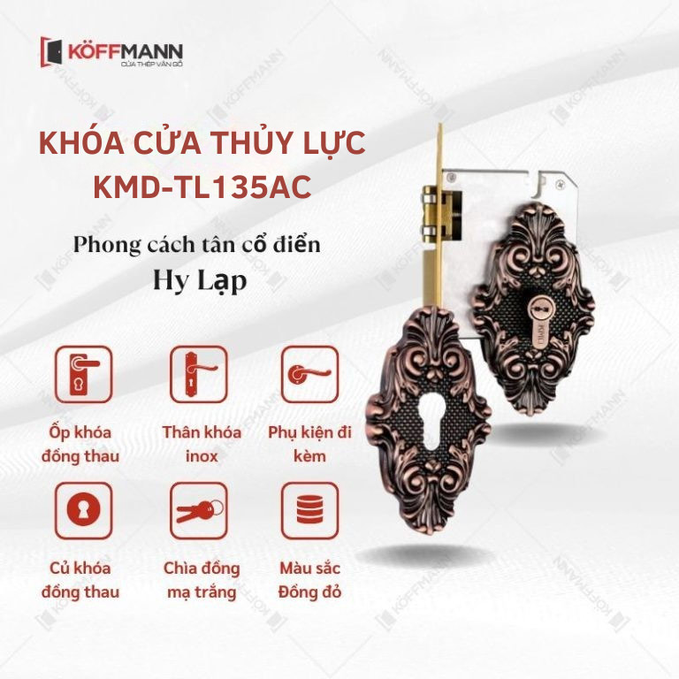 Khóa cửa thủy lực KMD-TL135AC