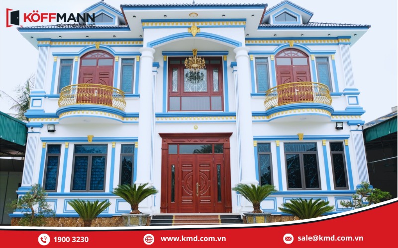 Mẫu cửa thép 4 cánh Luxury