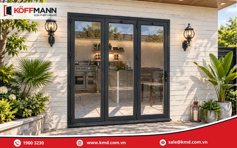 Cửa nhôm kính 3 cánh