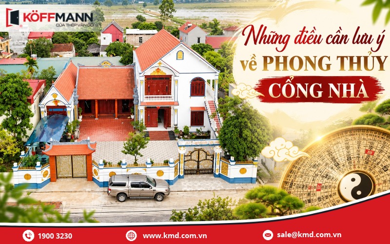 Những điều cần lưu ý về phong thủy cổng nhà