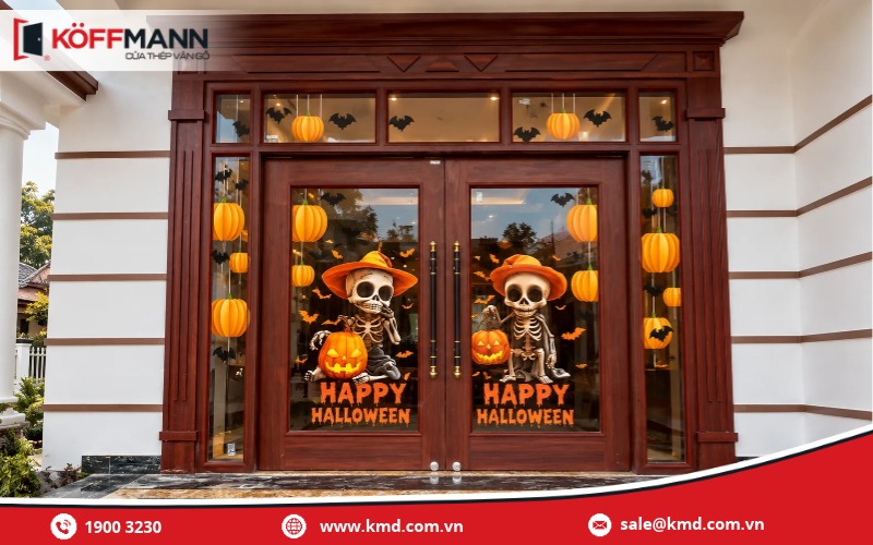 Những lưu ý khi trang trí cửa kính Halloween