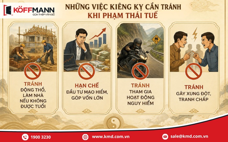 Những việc kiêng kỵ cần tránh khi phạm Thái Tuế