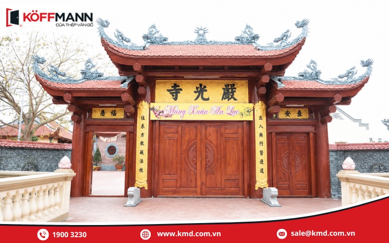 Tiêu chí quan trọng khi lựa chọn cửa cổng chùa