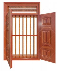 Cửa sổ thép vân gỗ KS-22.CS3.CS3-NC