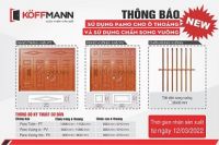 "NEW" Koffmann thông báo sử dụng Pano cho ô thoáng và chấn song vuông