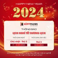 🔔 KOFFMANN THÔNG BÁO LỊCH NGHỈ TẾT DƯƠNG LỊCH 2024 🔔