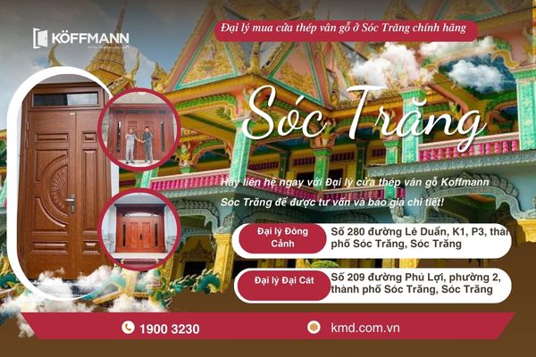 Địa chỉ mua cửa thép vân gỗ tại Sóc Trăng uy tín, chất lượng