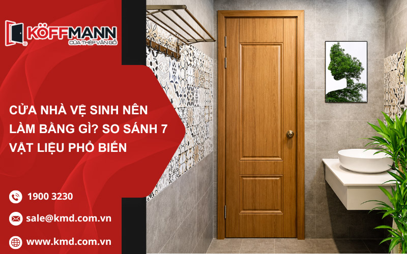 Cửa Nhà Vệ Sinh Nên Làm Bằng Gì? So Sánh 7 Vật Liệu Phổ Biến