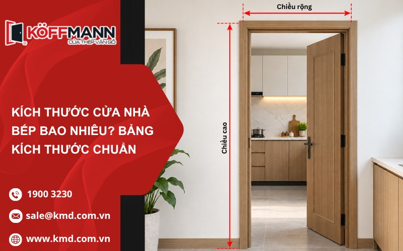 Kích Thước Cửa Nhà Bếp Đẹp, Chuẩn Phong Thủy