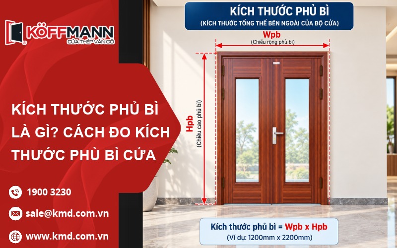 Kích thước phủ bì là gì? Cách đo kích thước phủ bì cửa chính xác